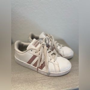 Adidas Cloudfoam Shoes. White and Rose Gold.